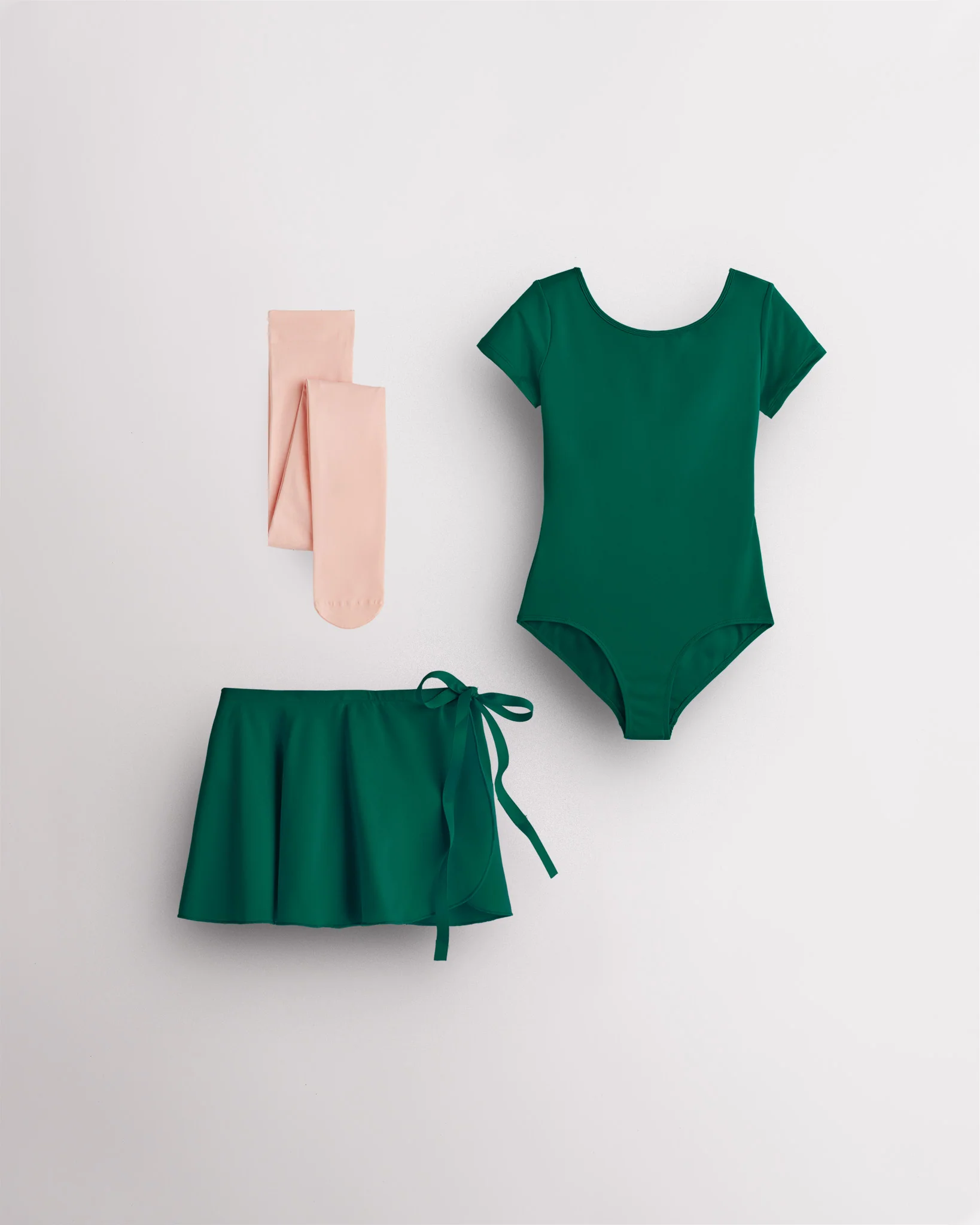 Girls Ballet Leotard Starter Kit (Short Sleeves Leotard & Tie Skirt & Tights)