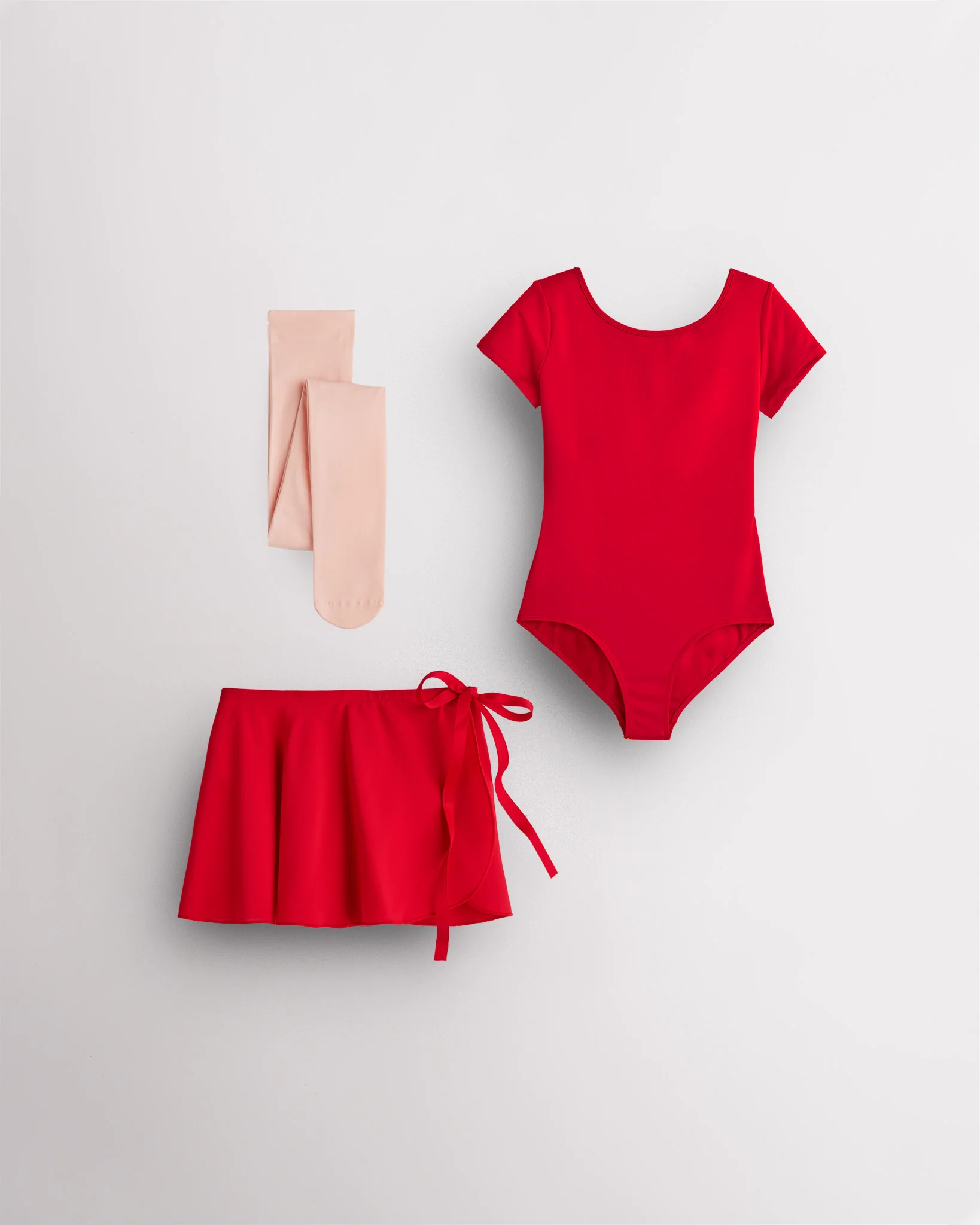 Girls Ballet Leotard Starter Kit (Short Sleeves Leotard & Tie Skirt & Tights)