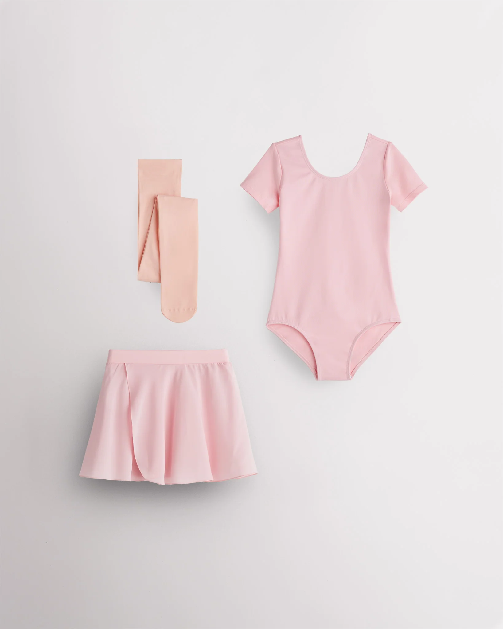 Girls Ballet Leotard Starter Kit (Short Sleeves Leotard & Pull On Skirt & Tights)