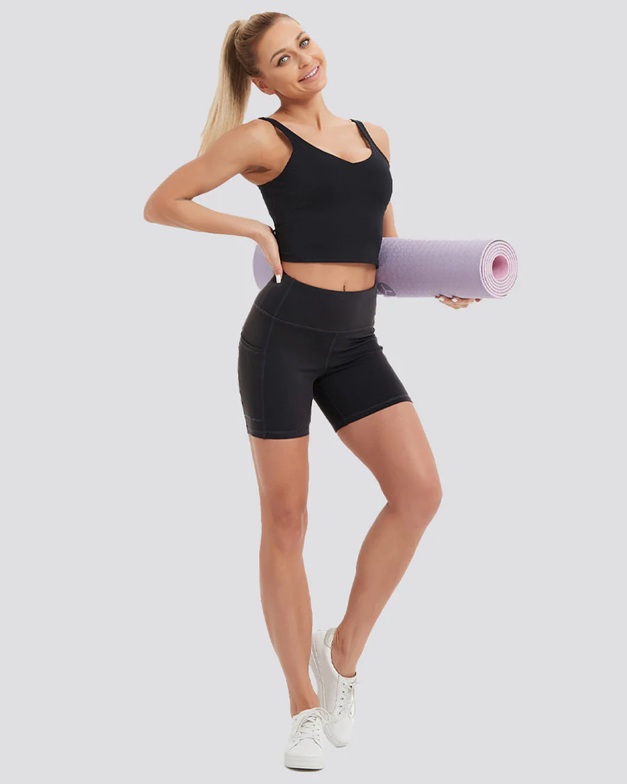 Essential High Waisted Yoga Shorts 5"