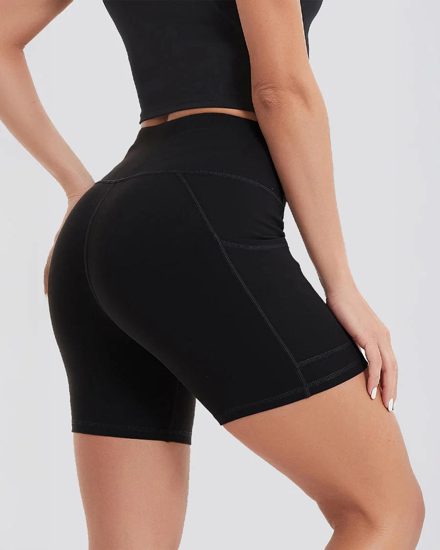 Essential High Waisted Yoga Shorts 5" - Image 2