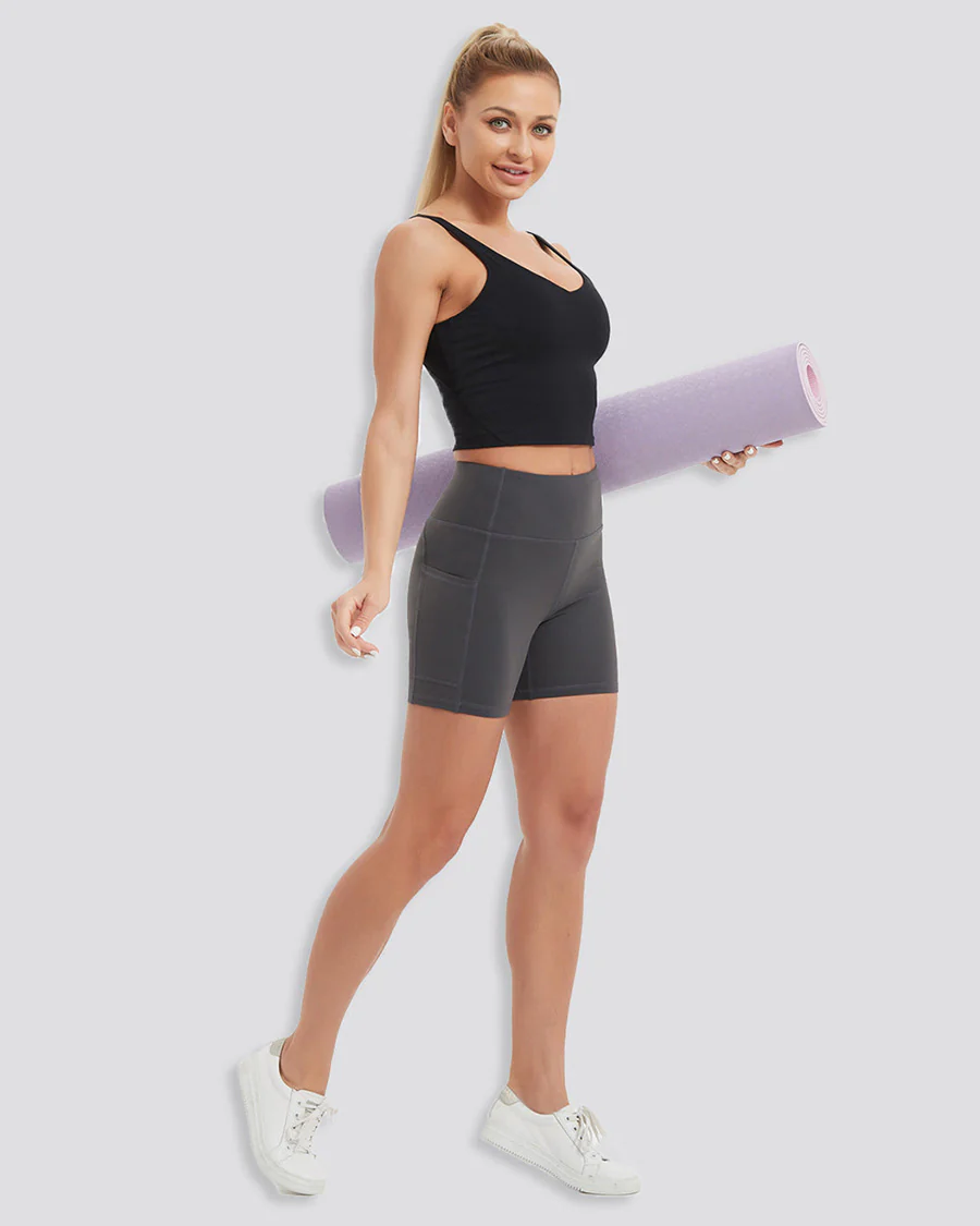 Essential High Waisted Yoga Shorts 5"