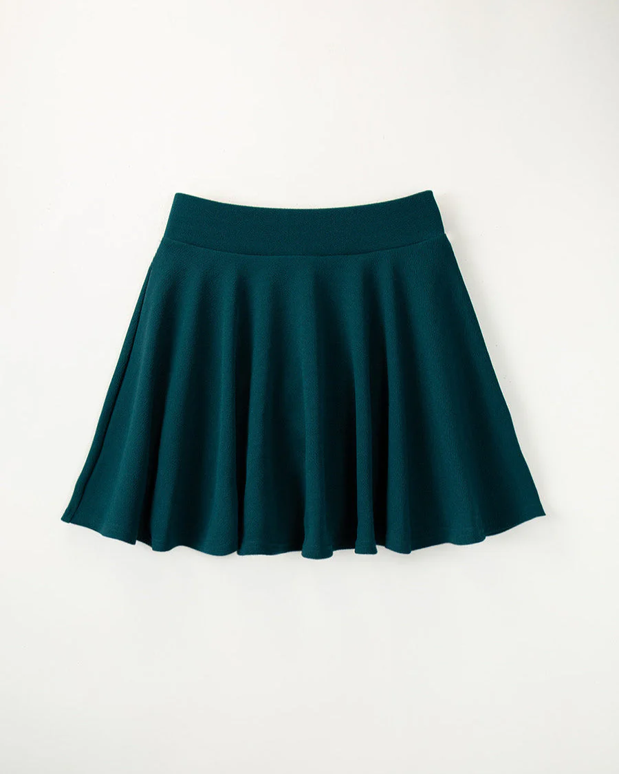 Stretchy Flared Skater Skort with Shorts