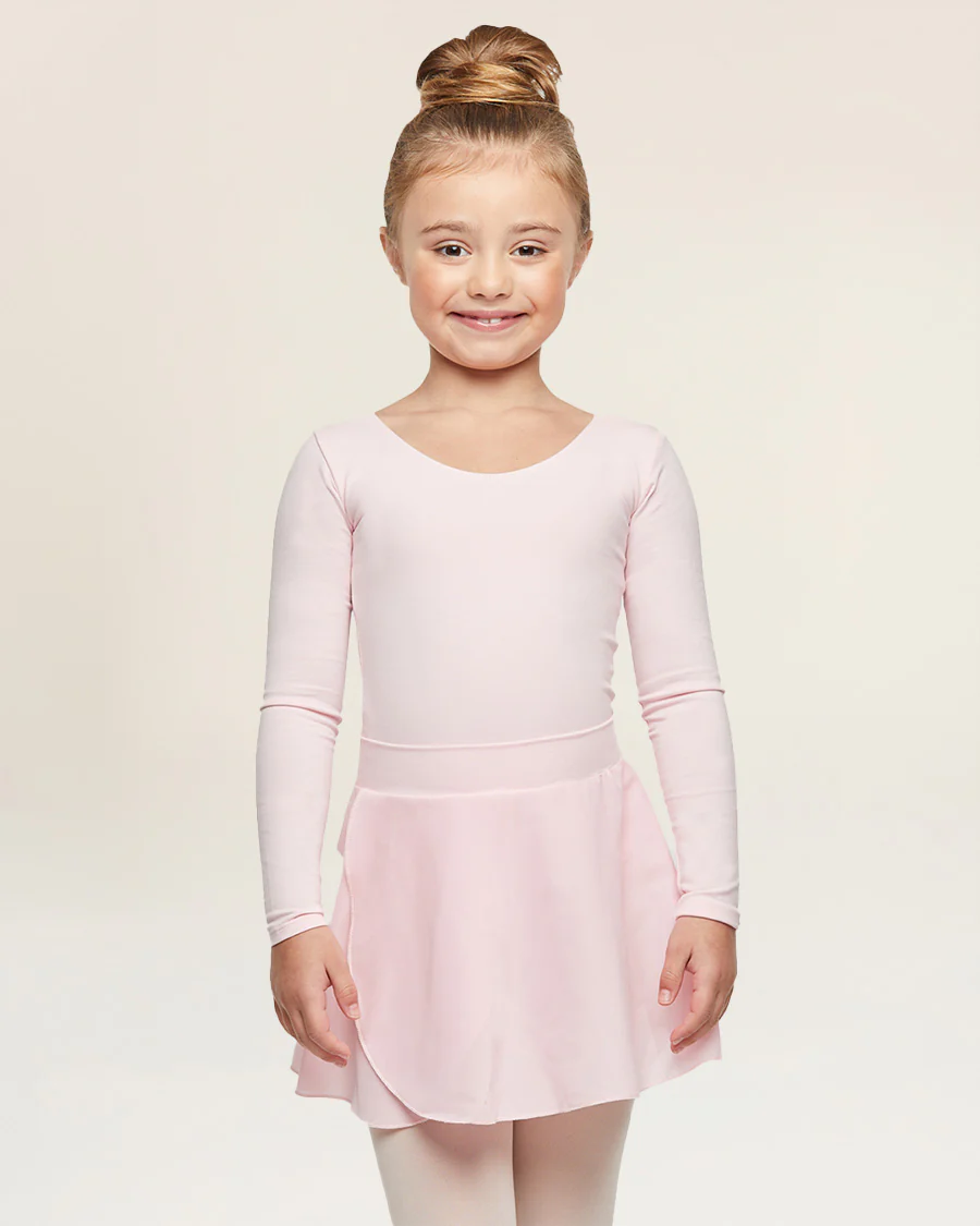 Girls Ballet Leotard Starter Kit (Long Sleeves Leotard & Pull On Skirt & Tights) - Image 2