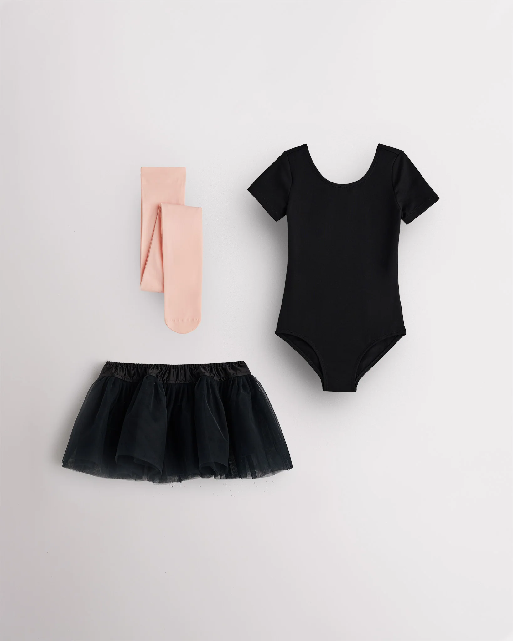 Girls Ballet Leotard Starter Kit (Short Sleeves Leotard & Tulle Skirt & Tights)