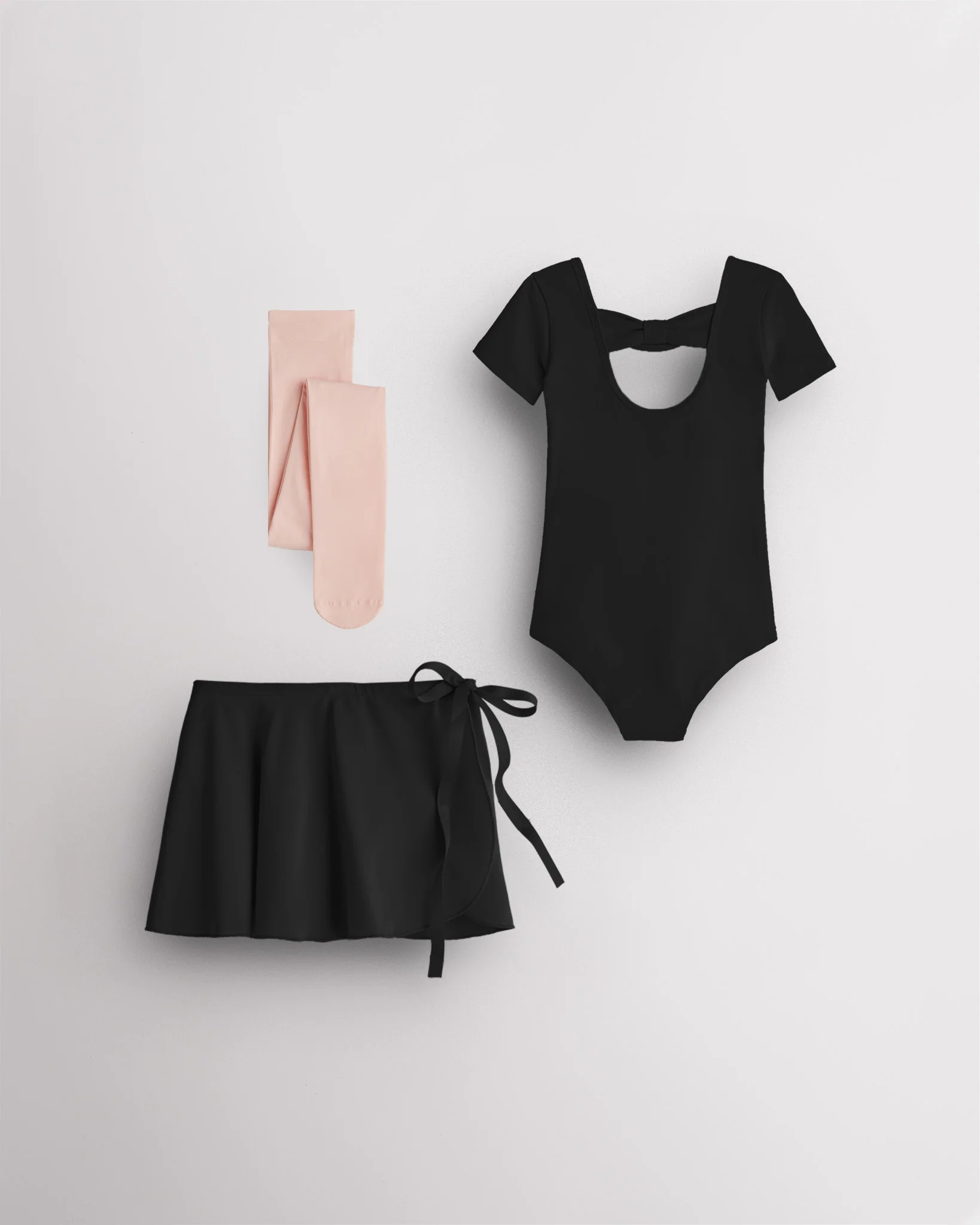 Girls Ballet Leotard Starter Kit (Bow Back Leotard & Tie Skirt & Tights)
