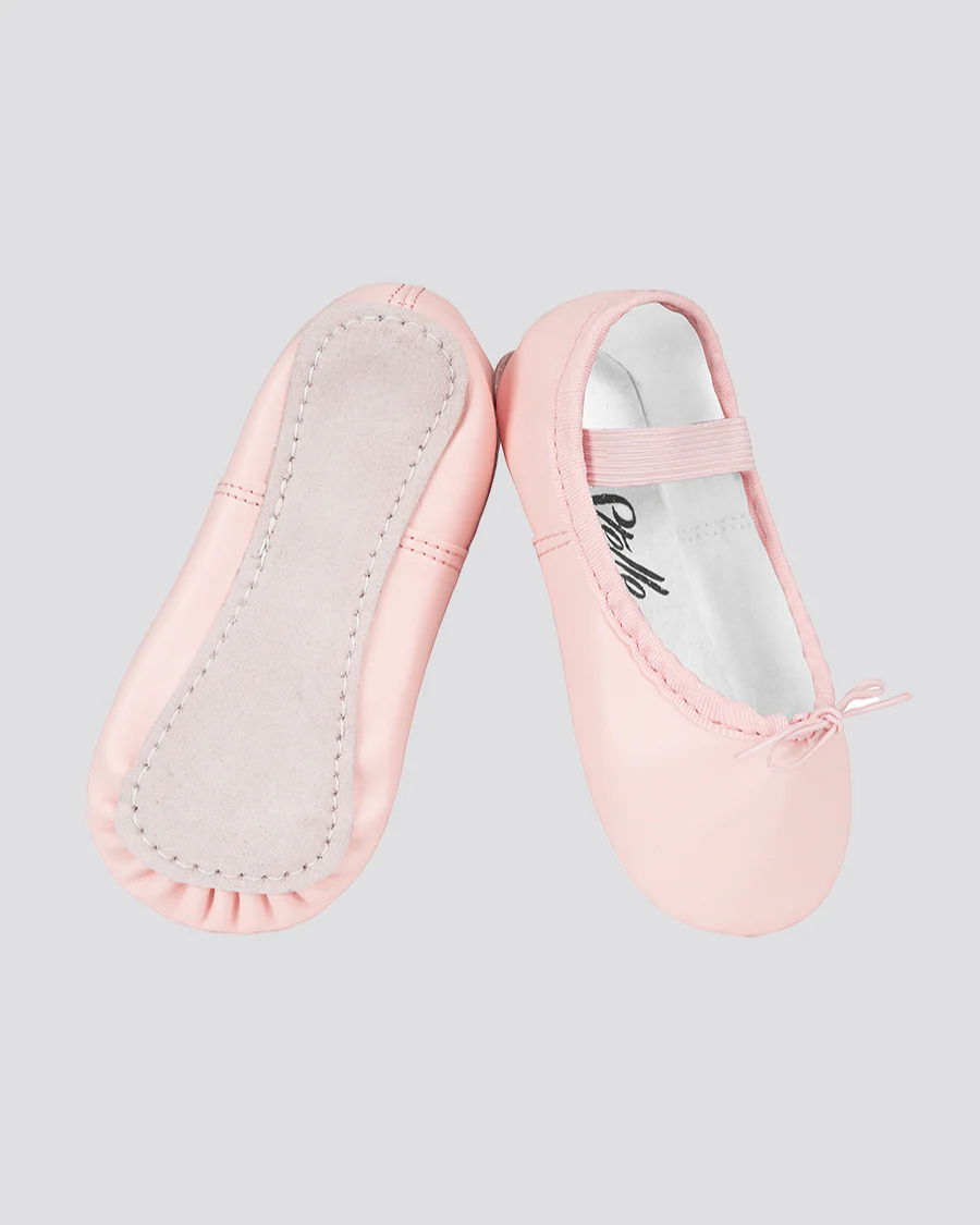 Kids Bow Trim Vegan Leather Ballet Shoes - Image 4