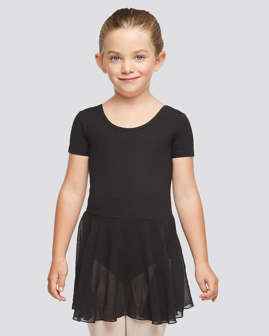 Girls Bowknot Short Sleeve Dress