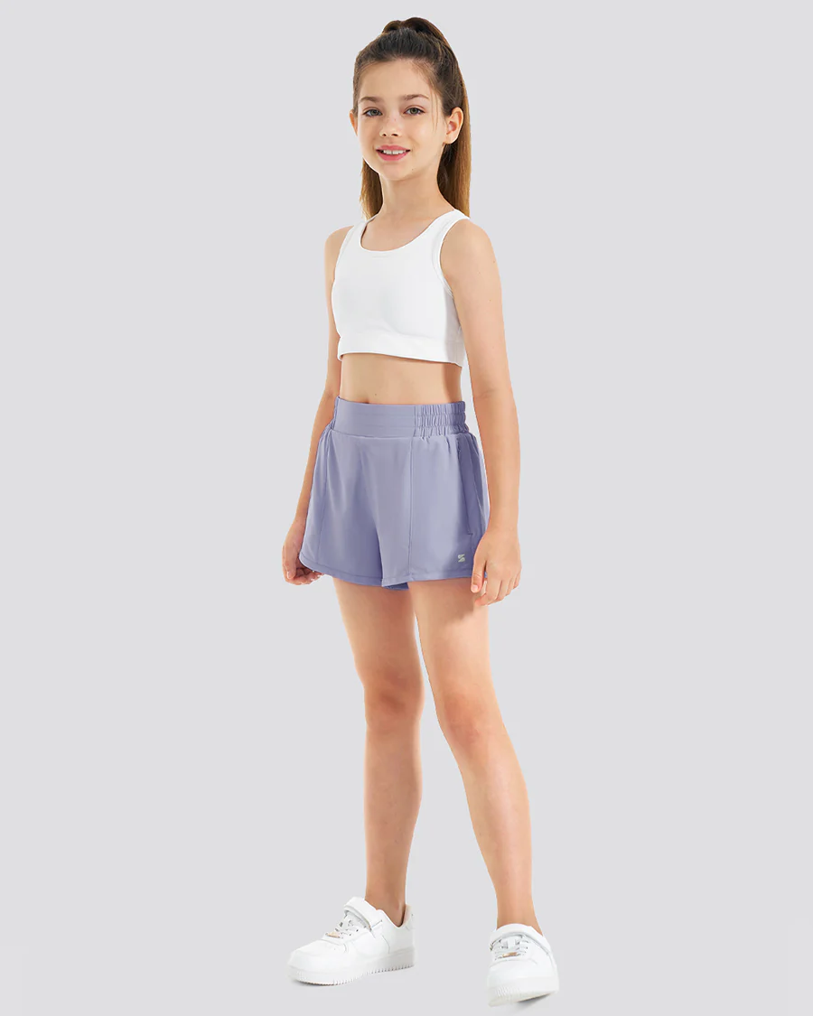 Girls BreezeEase High Waist Shorts - Image 4