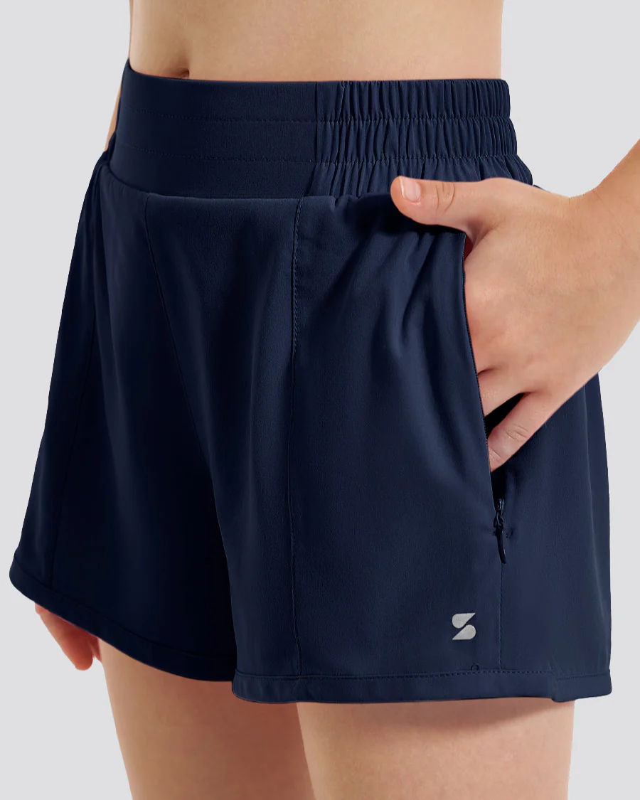 Girls BreezeEase High Waist Shorts - Image 2