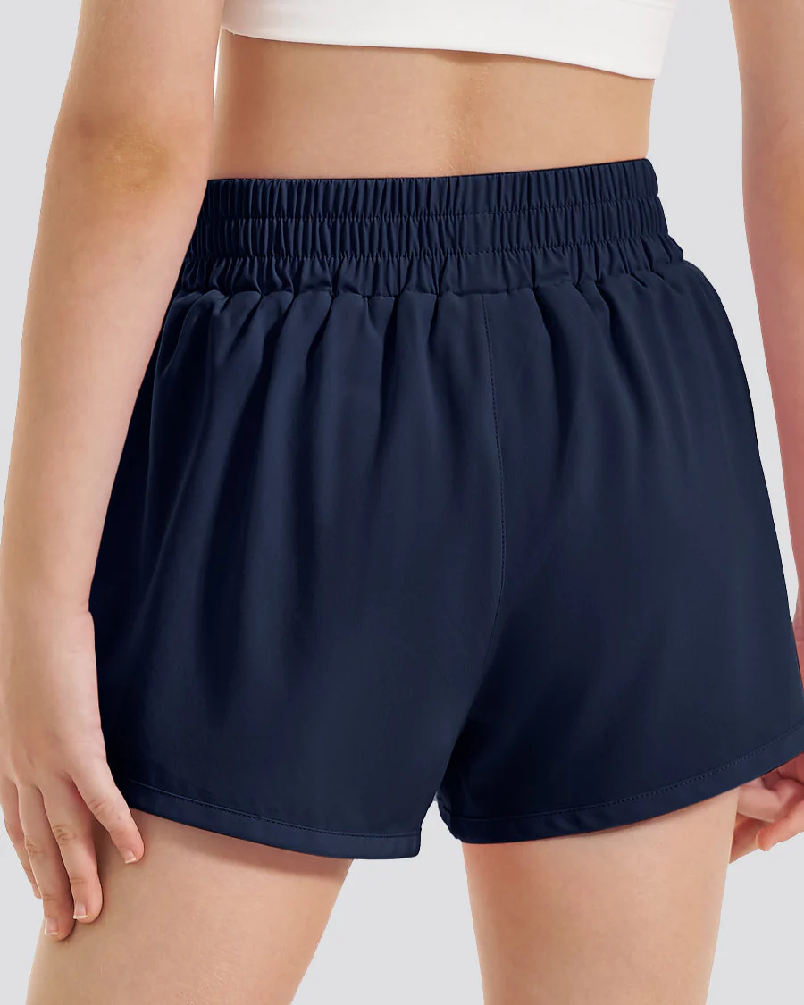 Girls BreezeEase High Waist Shorts - Image 3