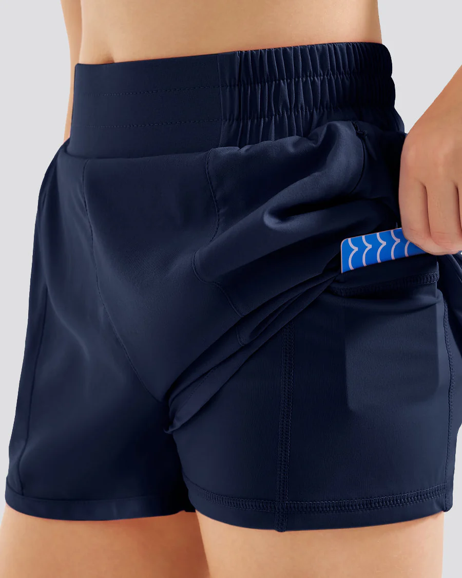 Girls BreezeEase High Waist Shorts - Image 4