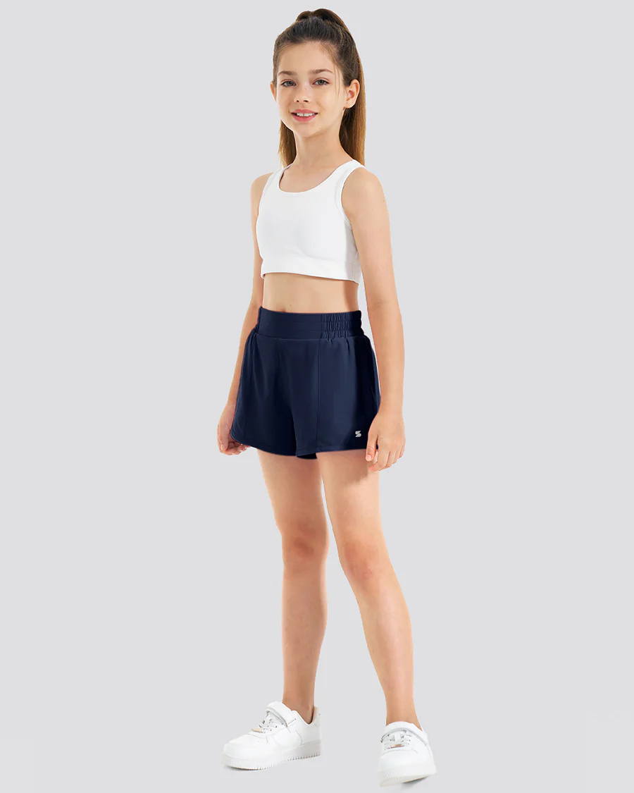 Girls BreezeEase High Waist Shorts - Image 5