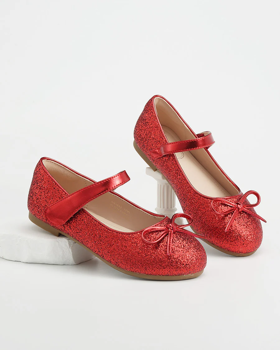 Girls Classic Mary Jane Flats with Bows - Image 2