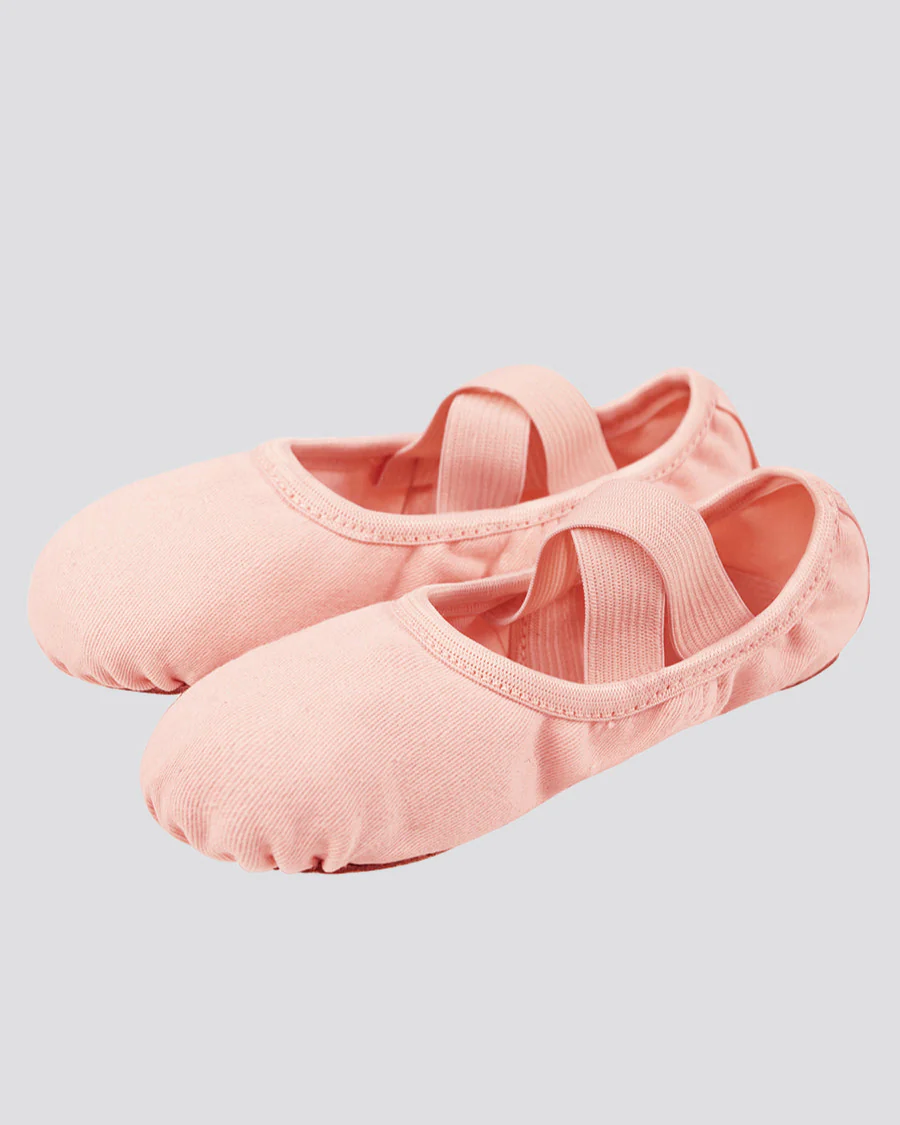 Kids Stretch Canvas Split Sole Ballet Shoes - Image 3