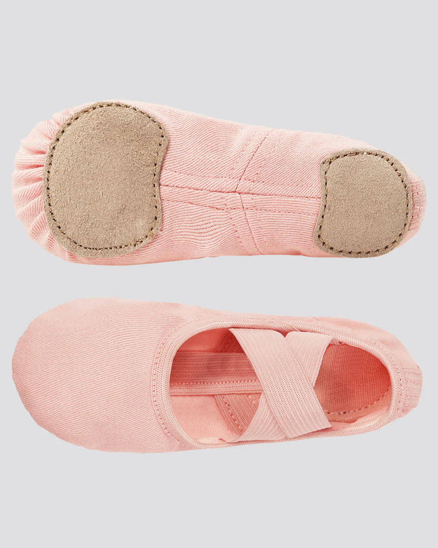 Kids Stretch Canvas Split Sole Ballet Shoes - Image 4