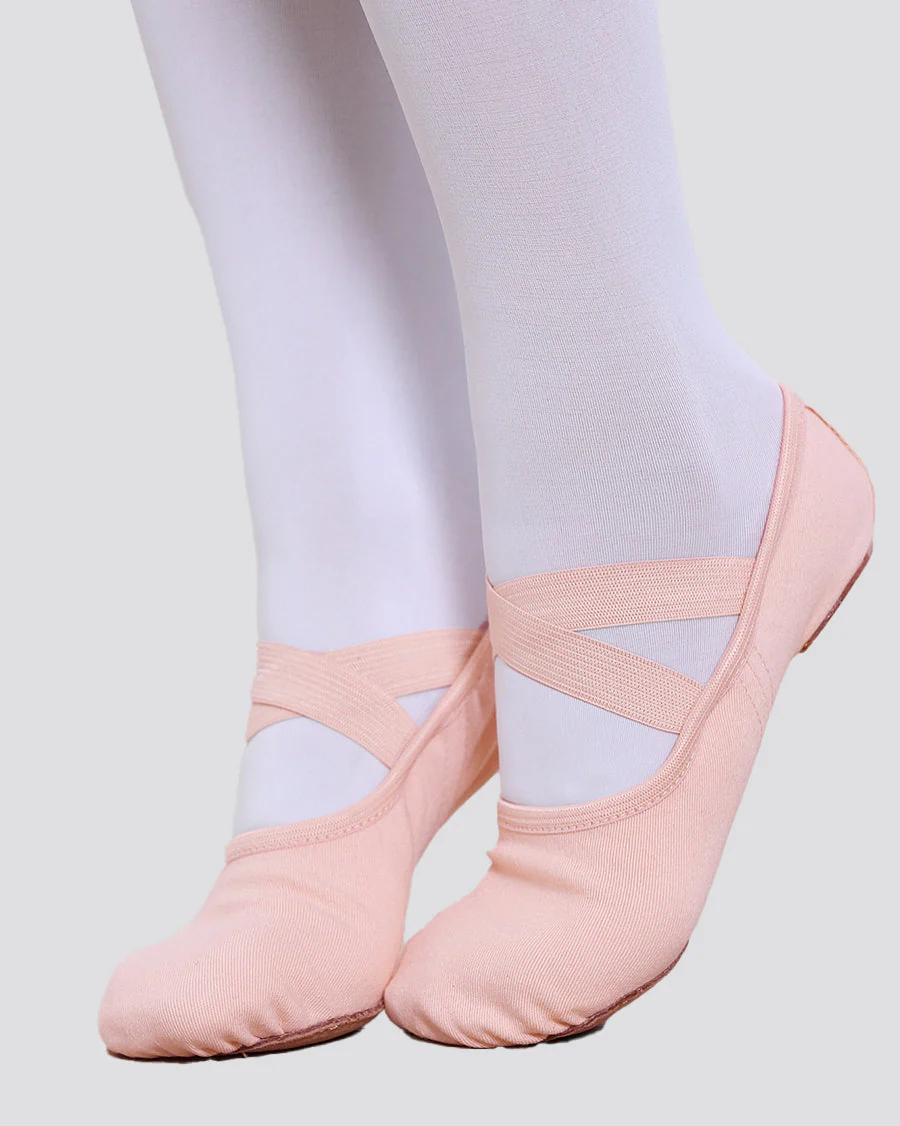 Kids Stretch Canvas Split Sole Ballet Shoes - Image 5