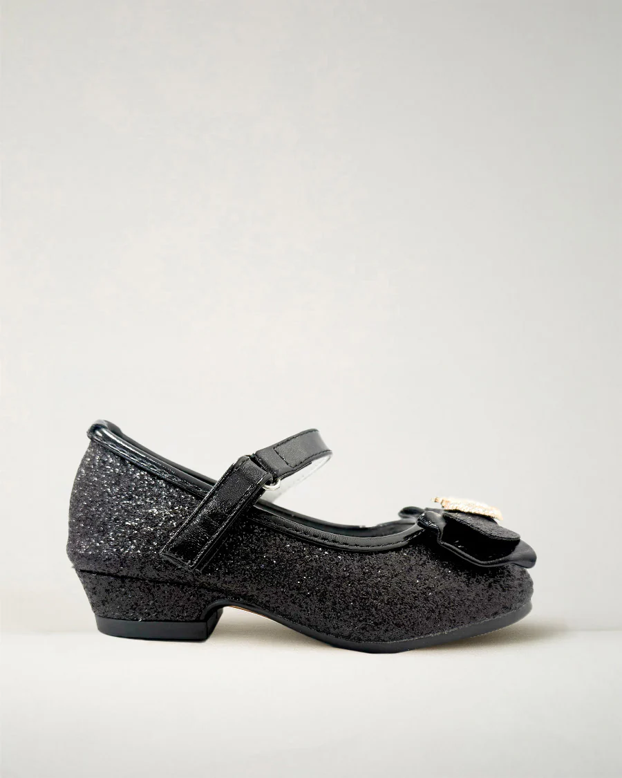 Girls Crown Glitter Mary Jane Dress Shoes