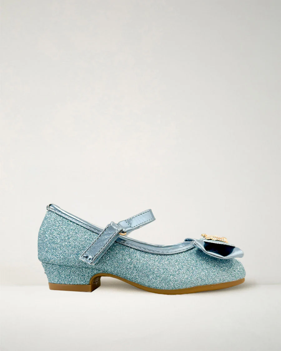 Girls Crown Glitter Mary Jane Dress Shoes