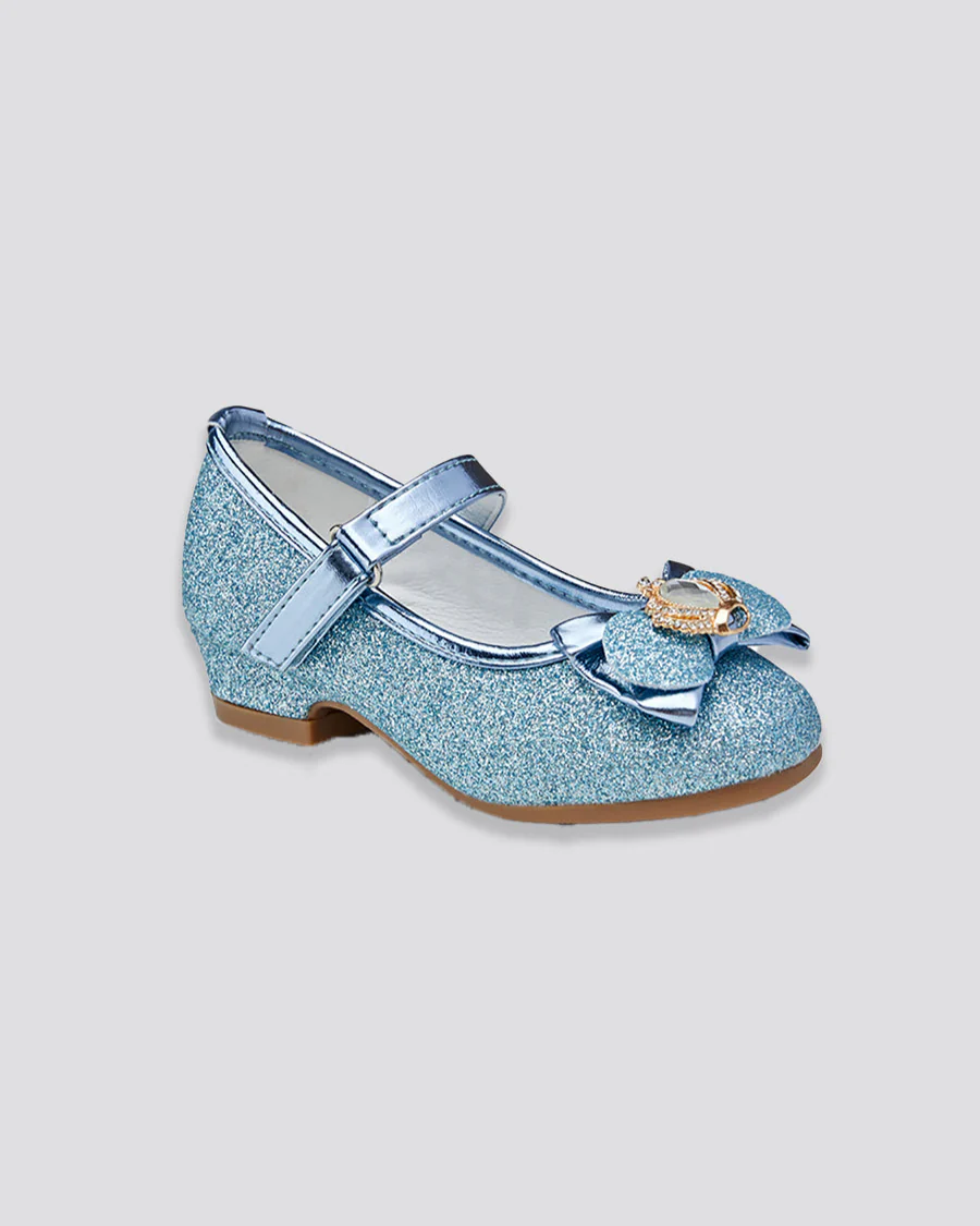 Girls Crown Glitter Mary Jane Dress Shoes - Image 5