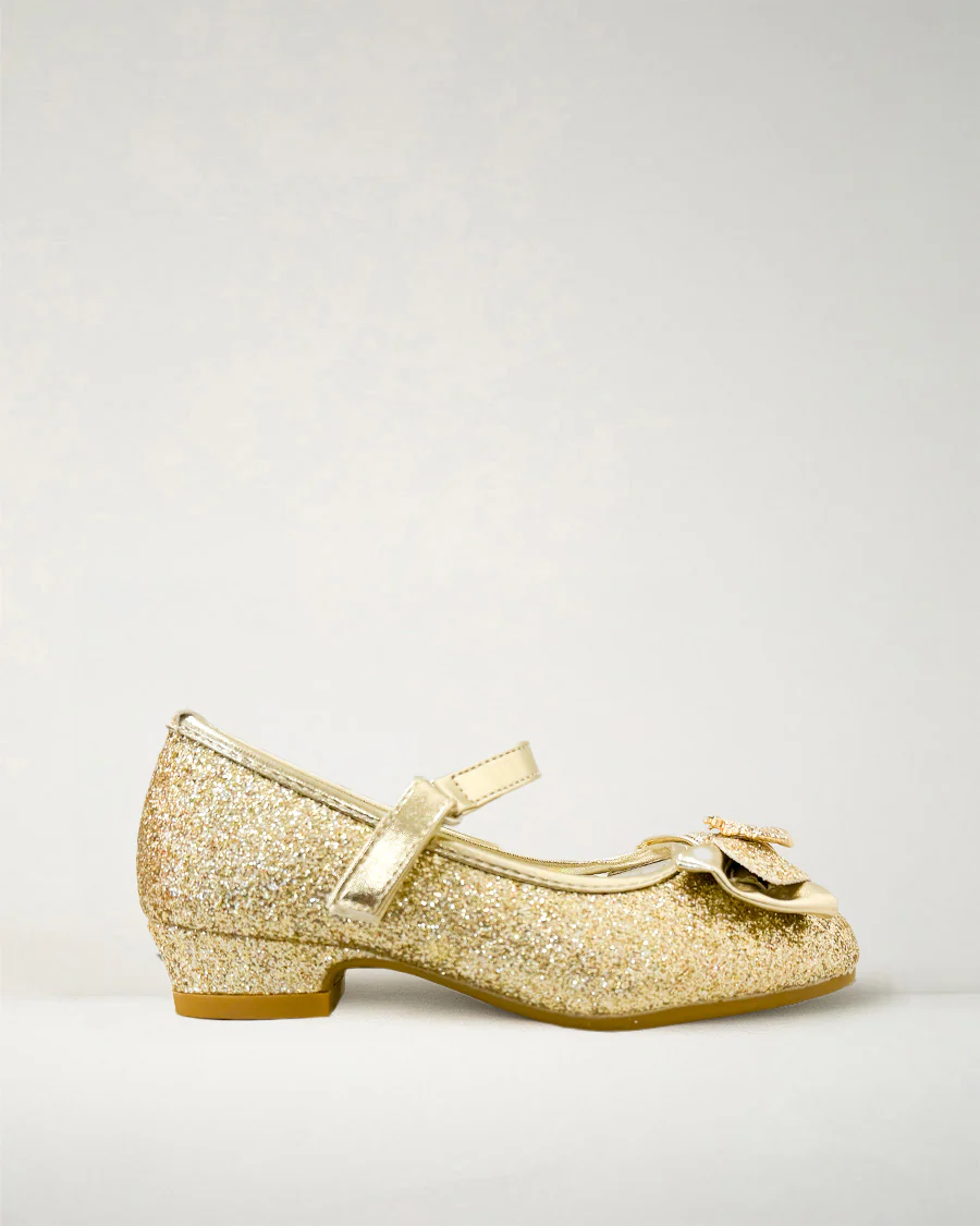 Girls Crown Glitter Mary Jane Dress Shoes