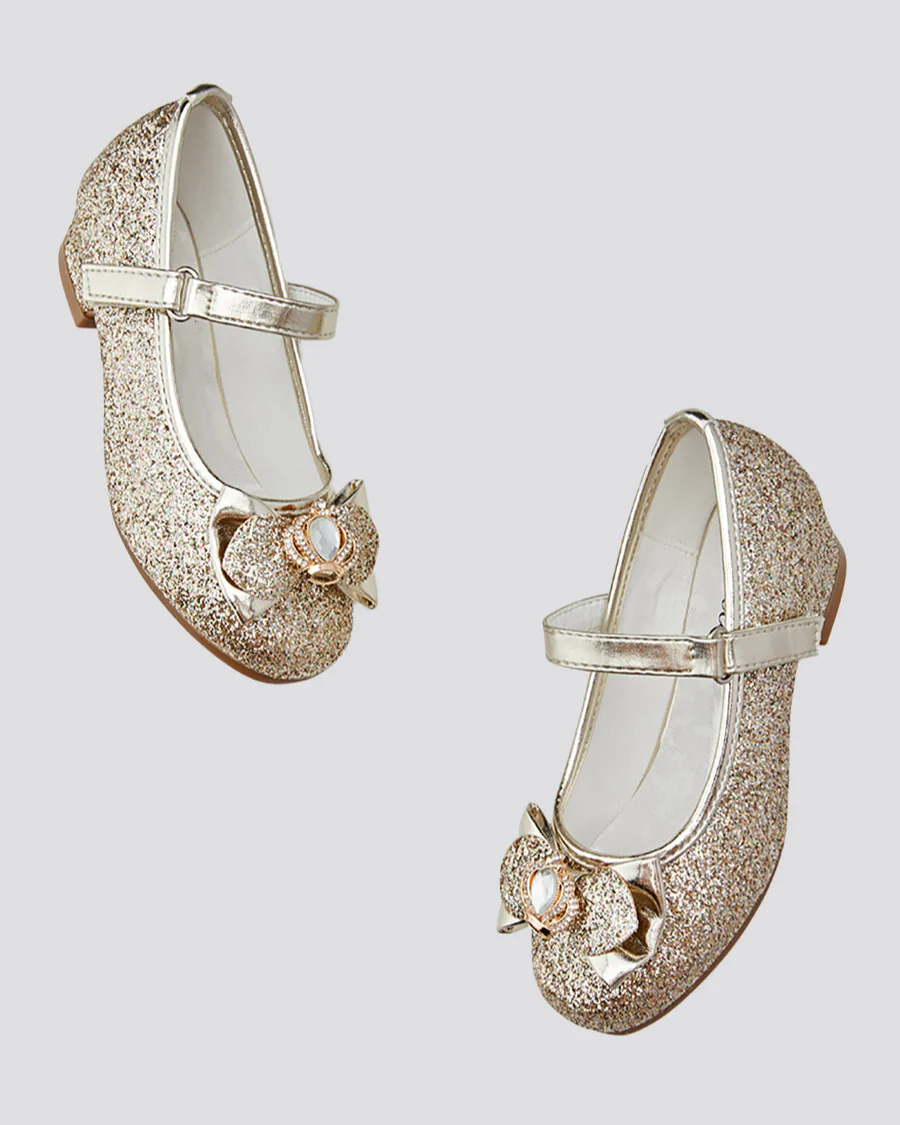Girls Crown Glitter Mary Jane Dress Shoes - Image 4