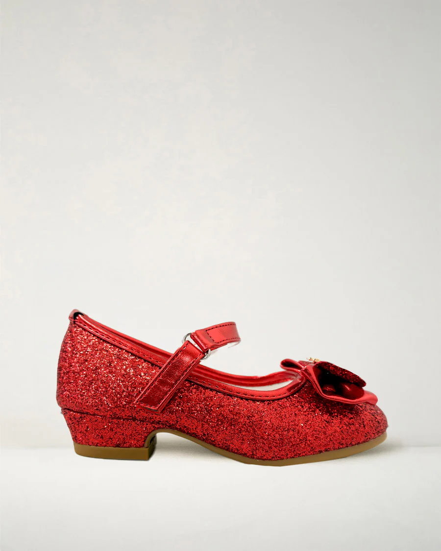 Girls Crown Glitter Mary Jane Dress Shoes