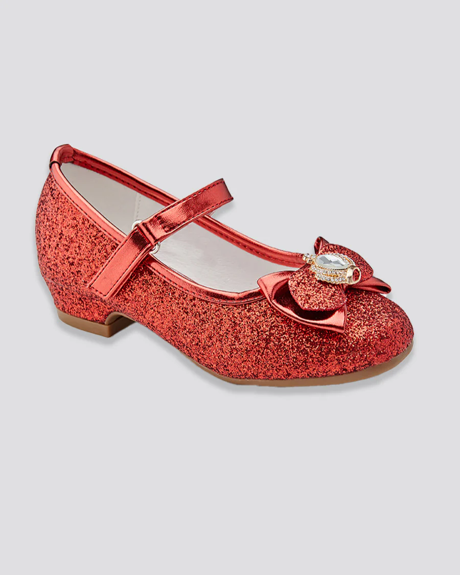 Girls Crown Glitter Mary Jane Dress Shoes - Image 5