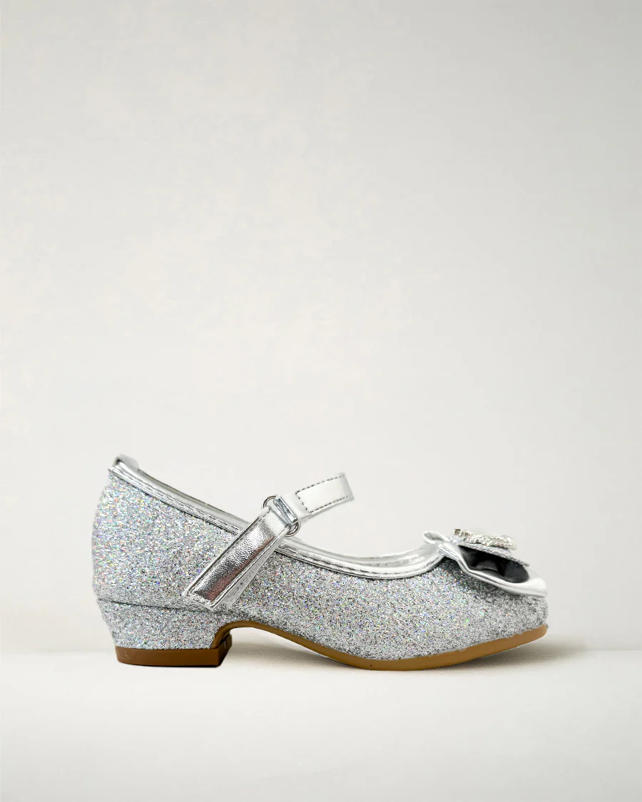 Girls Crown Glitter Mary Jane Dress Shoes