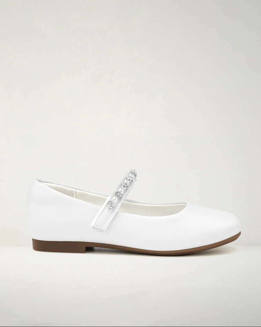 Girls Dress Shoes | Ballet Flats with Beaded Straps