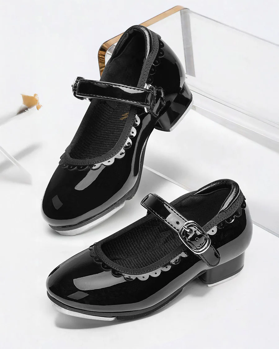 Kids Elegant Scallop Tap Shoes - Image 2