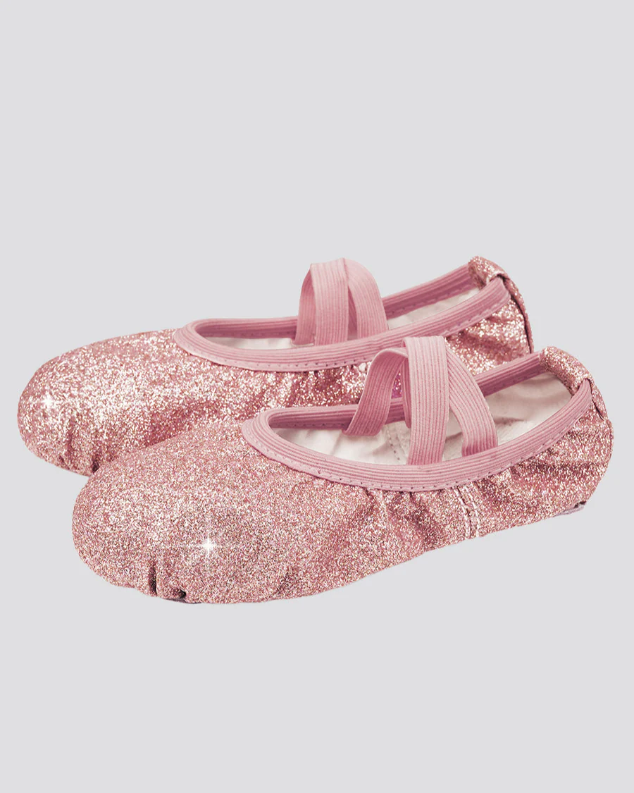 Kids Glitter Ballet Shoes - Image 3