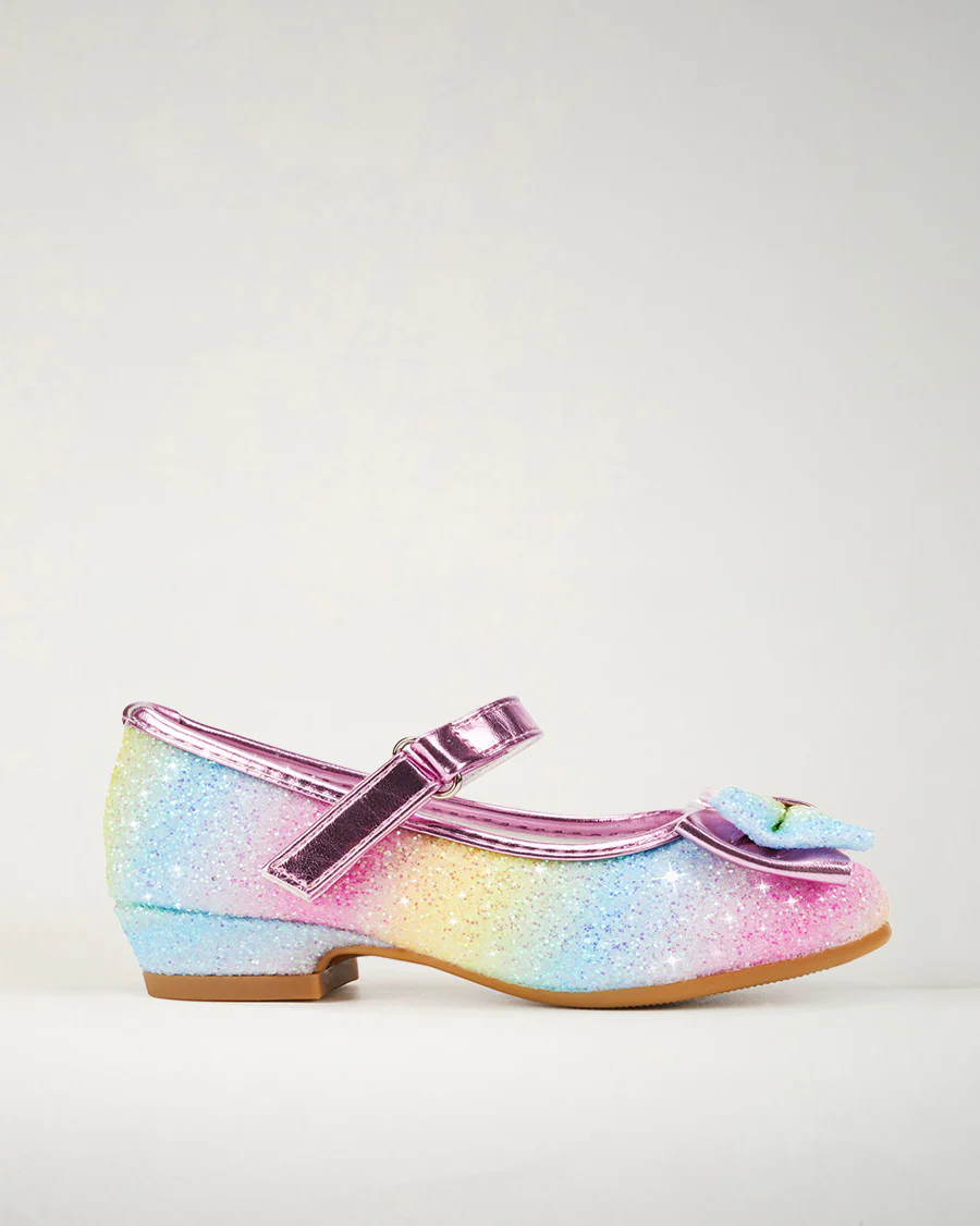 Girls Glittery Mary Jane Dress Shoes