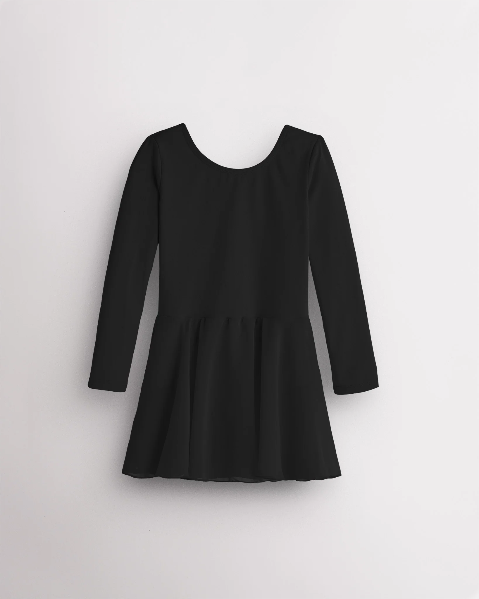Girls Long Sleeve Ballet Leotards with Sheer Skirt