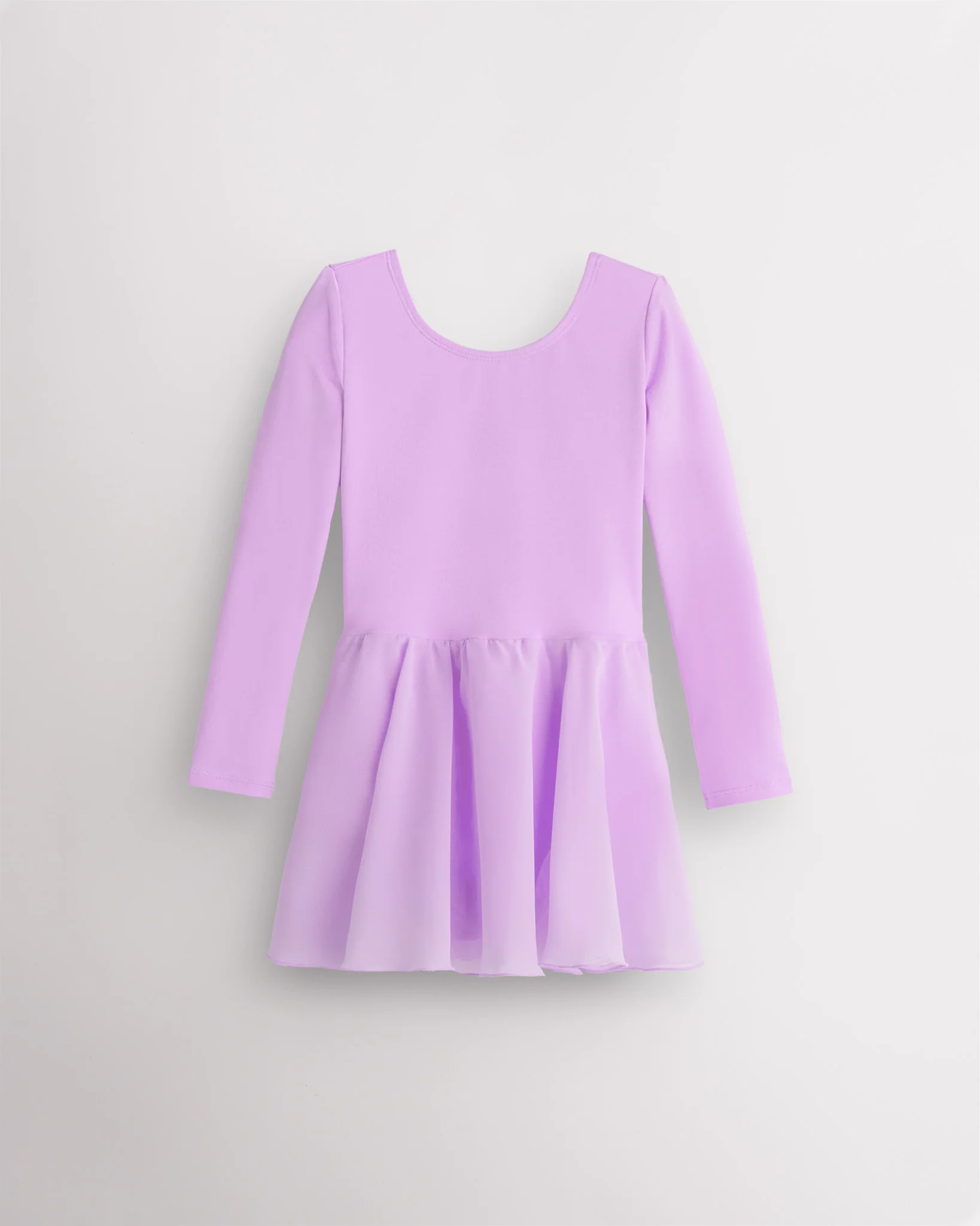 Girls Long Sleeve Ballet Leotards with Sheer Skirt - Image 5