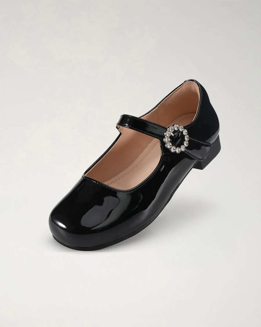 Girls Dress Mary Jane Shoes with Embellished Buckles - Image 3