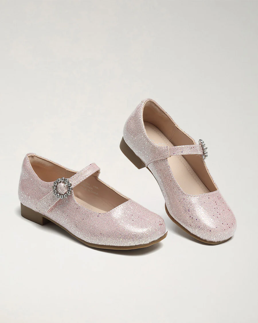 Girls Dress Mary Jane Shoes with Embellished Buckles - Image 2
