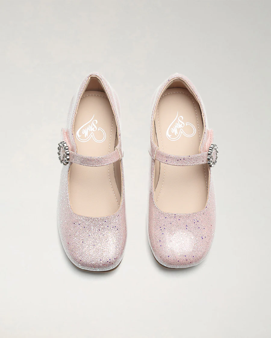 Girls Dress Mary Jane Shoes with Embellished Buckles - Image 3