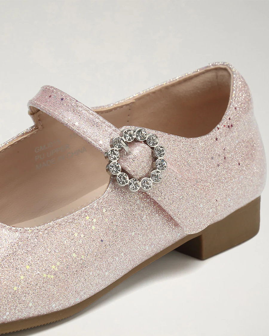 Girls Dress Mary Jane Shoes with Embellished Buckles - Image 4