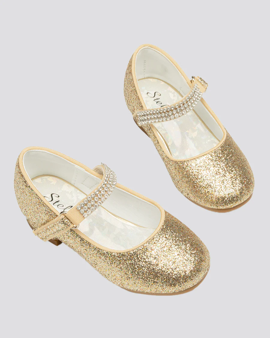 Girls Low Heel Mary Jane Dress Shoes - Image 3