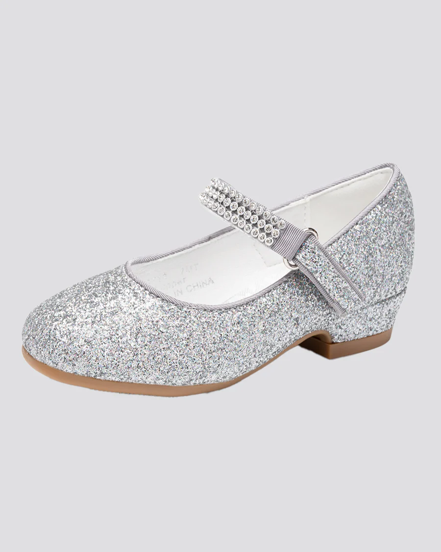 Girls Low Heel Mary Jane Dress Shoes - Image 3