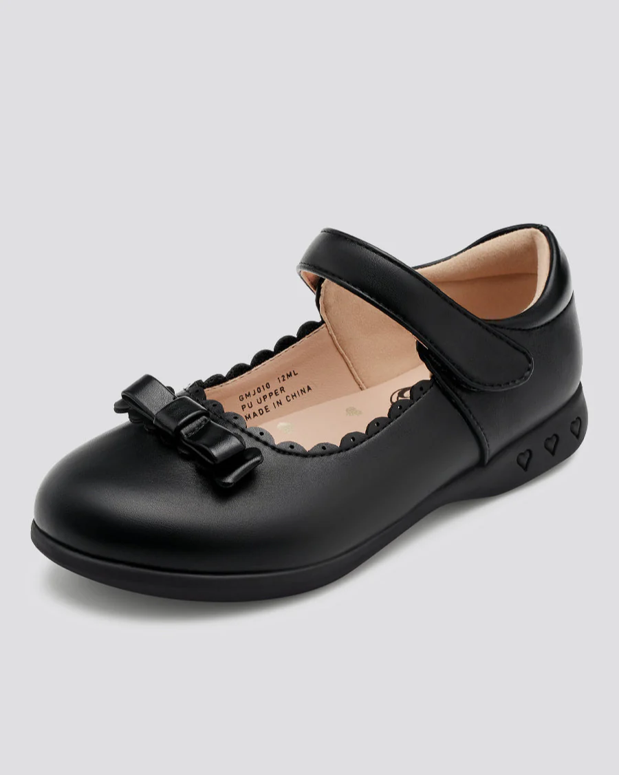 Girls Mary Jane School Shoes | Flat Dress Shoes with Strap - Image 2