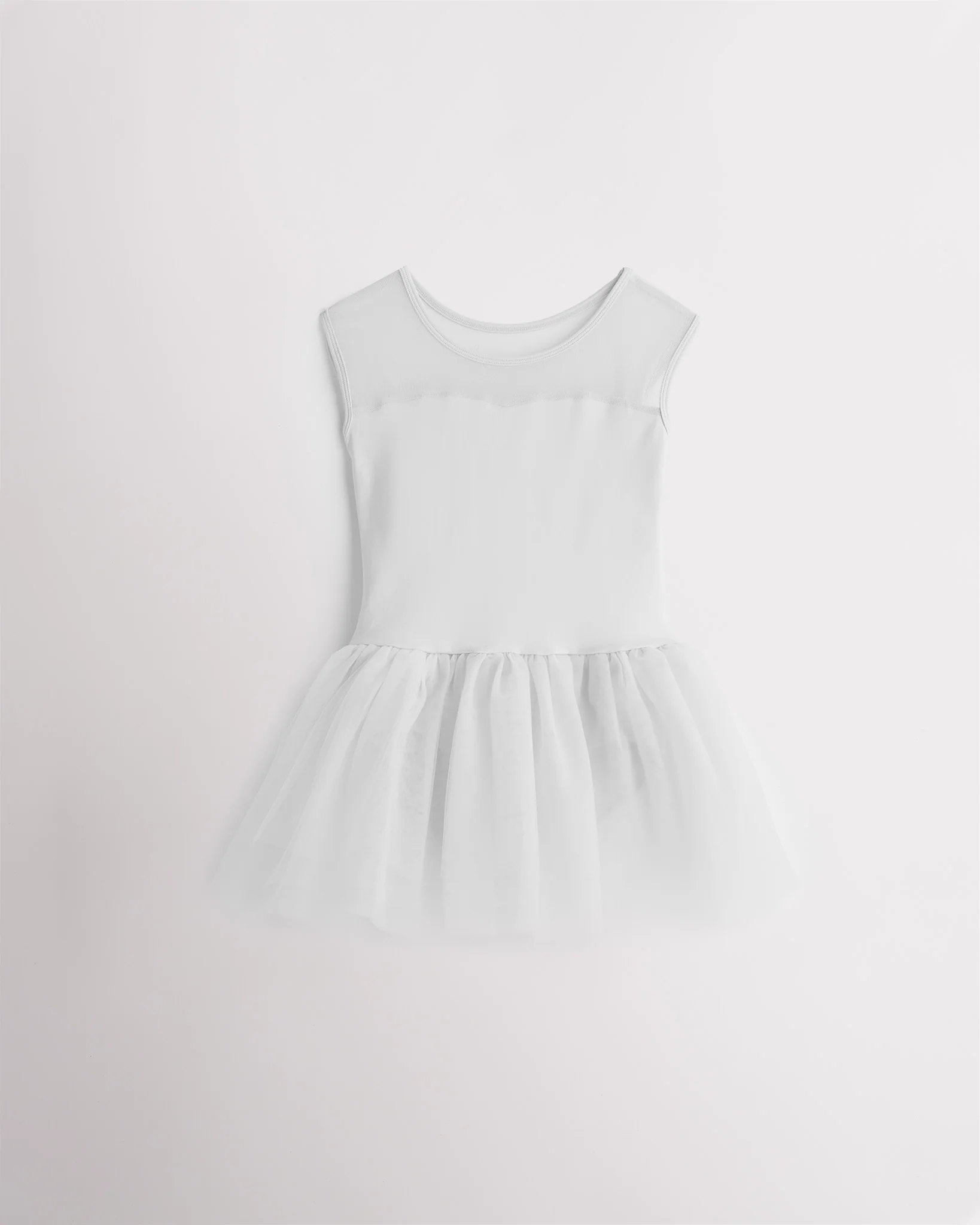 Girls Sweetheart Mesh Inserted Tank Tulle Dress