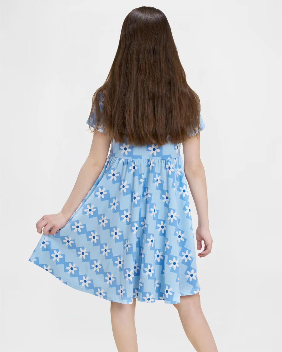 Girls Cotton Skater Dress - Image 2