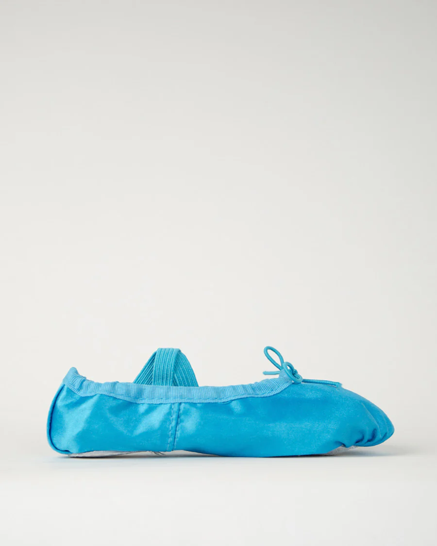 Kids Blue Ballet Shoes - Satin