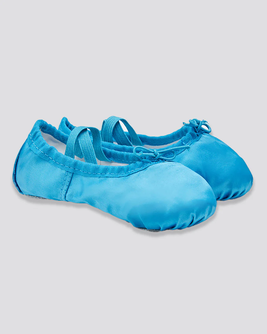 Kids Blue Ballet Shoes - Satin - Image 3