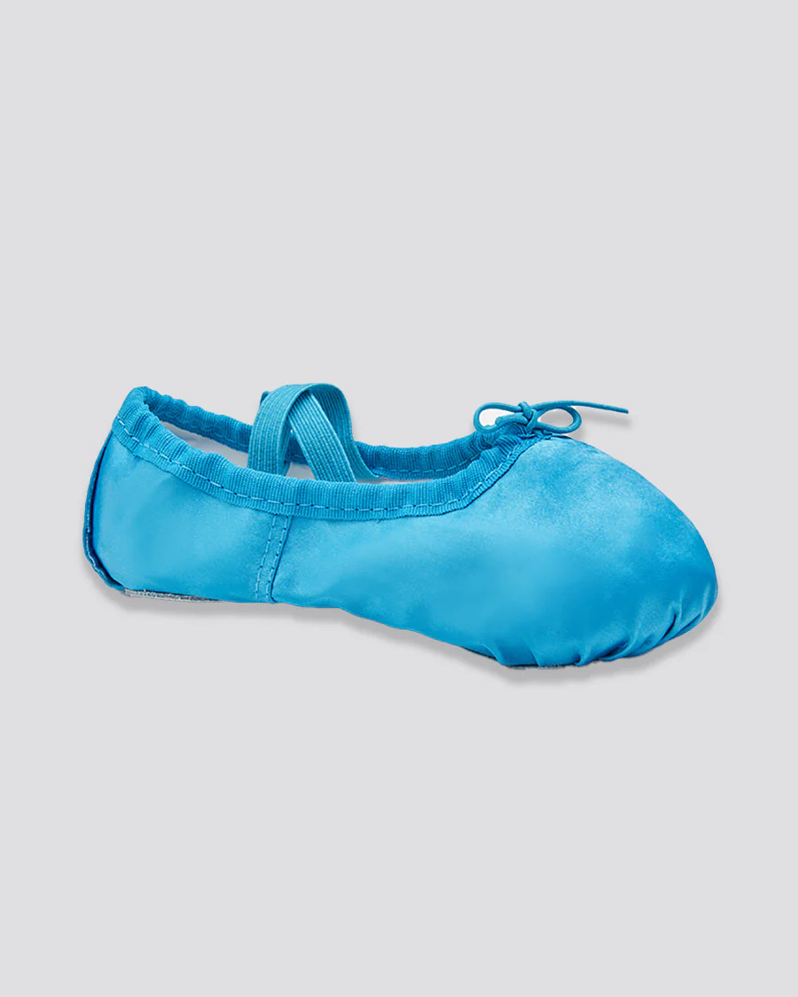 Kids Blue Ballet Shoes - Satin - Image 5