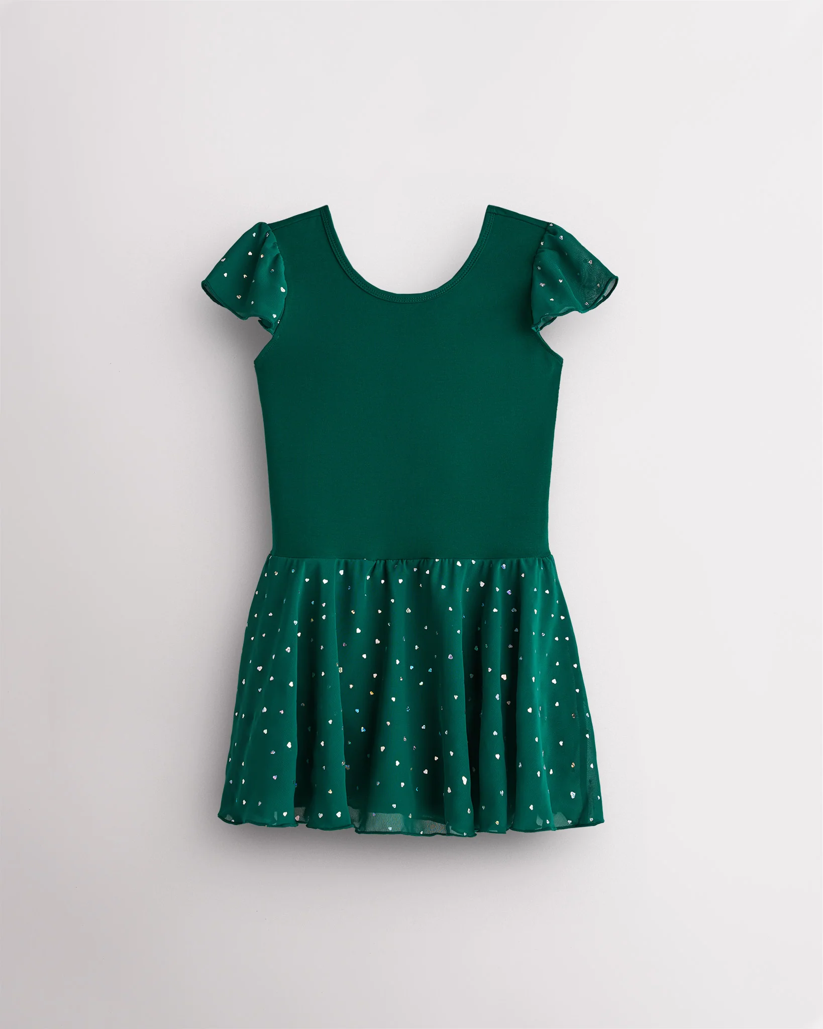 Girls Sparkling Flutter Sleeves Dress
