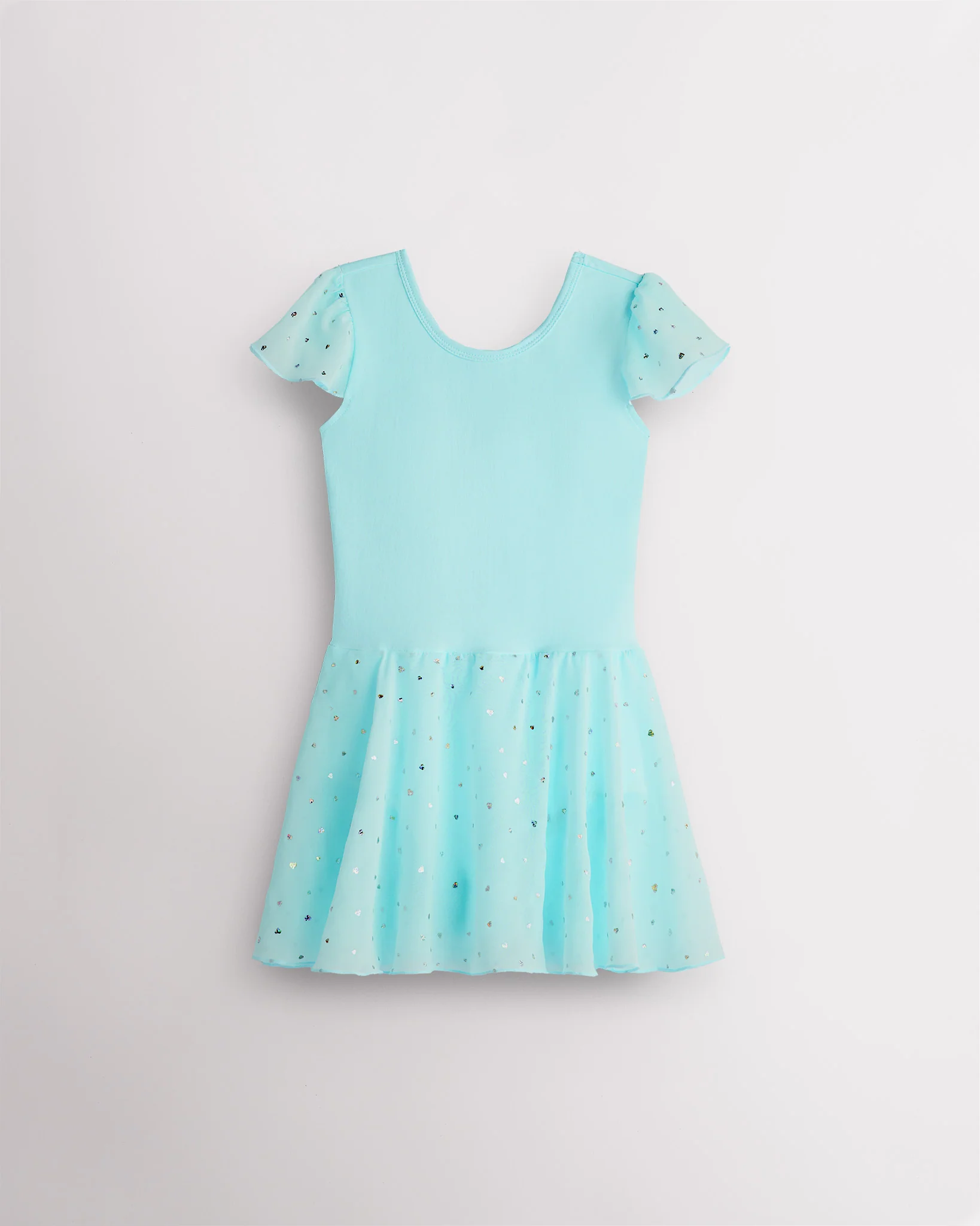 Girls Sparkling Flutter Sleeves Dress