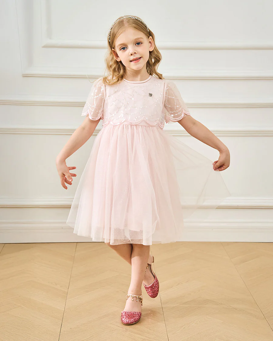 Girls Sparkly Princess Sequin Sandals - Image 3